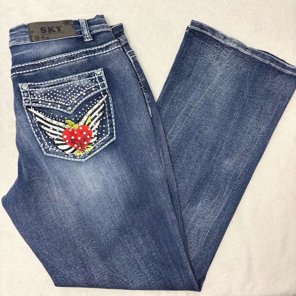 Sky Bootcut Low rise Jeans - Dark Blue size 15/32